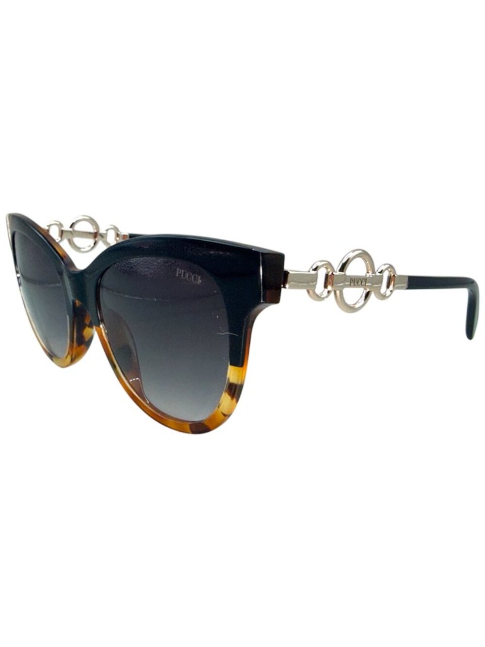 Emilio Pucci Women's Black/Tortoise Cat Eye Sunglasses (NEW)